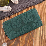 Жіночий шкіряний гаманець з квітами вінтаж RFID Paolo Peruzzi, фото 3