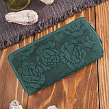 Жіночий шкіряний гаманець з квітами вінтаж RFID Paolo Peruzzi, фото 7