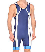 Трико борцівське Asics Wrestling Singlet синій,білий,блакитний Чол XS original Акція Знижка