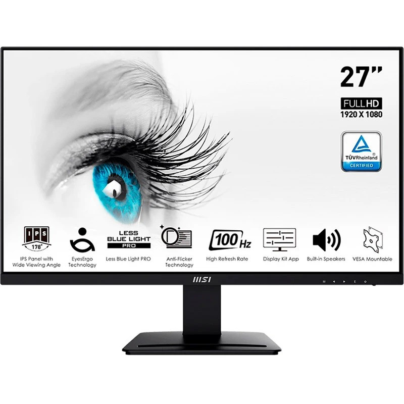 Монітор MSI 27" Pro MP273A IPS Black — надійність для офісу та дому, фото 1