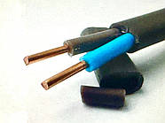 Кабель мідний ВВГ 2х1.5 моножила негорючий плоский ГОСТ Одеса (кратно 50м)