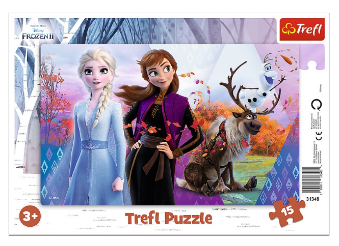 Пазли Рамкові Чарівний світ Анни та Ельзи. Disney Frozen 2 (15 ел.) 31348 (Trefl)