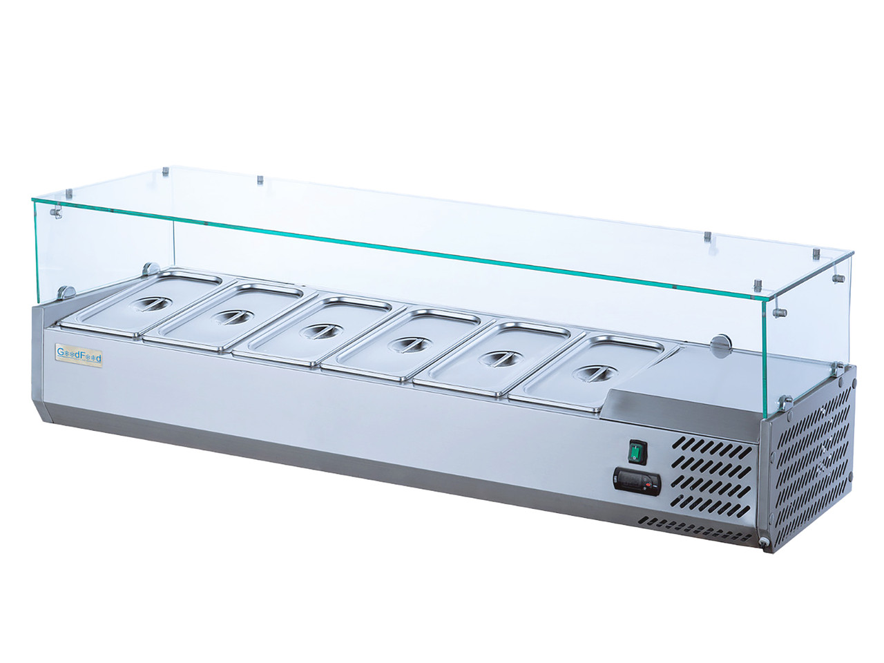 Холодильна вітрина для топінгу GoodFood GF-VRX1500/380-H6C