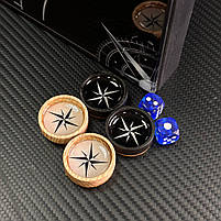 Нарди скляні з деревом Роза вітрів 60×30×6см подарункові, фото 10