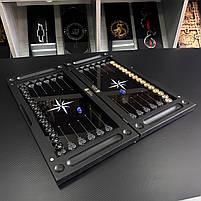 Нарди скляні з деревом Роза вітрів 60×30×6см подарункові, фото 6