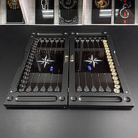 Нарди скляні з деревом Роза вітрів 60×30×6см подарункові, фото 5