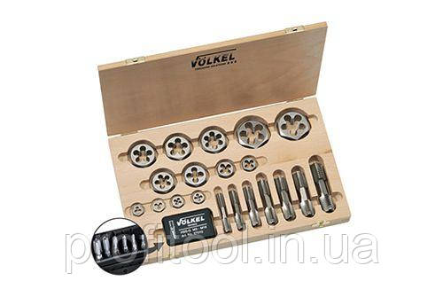 Набір шестигранних мітчиків і плашок VOLKEL G (BSP) 1/8"-1/4"-3/8"-1/2"-3/4"-1" (48648), фото 1