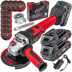 Болгарка (кутова шліфмашина) акумуляторна RED TECHNIC RTSZK0140