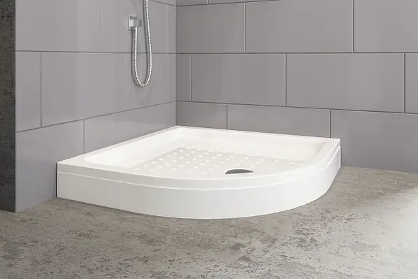 Душовий піддон Aquanil KAISER 80х80х15 см напівкруглий акриловий зі знімною передньою панеллю