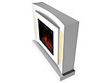 Камінокомплект ArtiFlame Lucca AF23S білий з LED підсвічуванням, обігрівом і звуком горіння вогню, фото 4