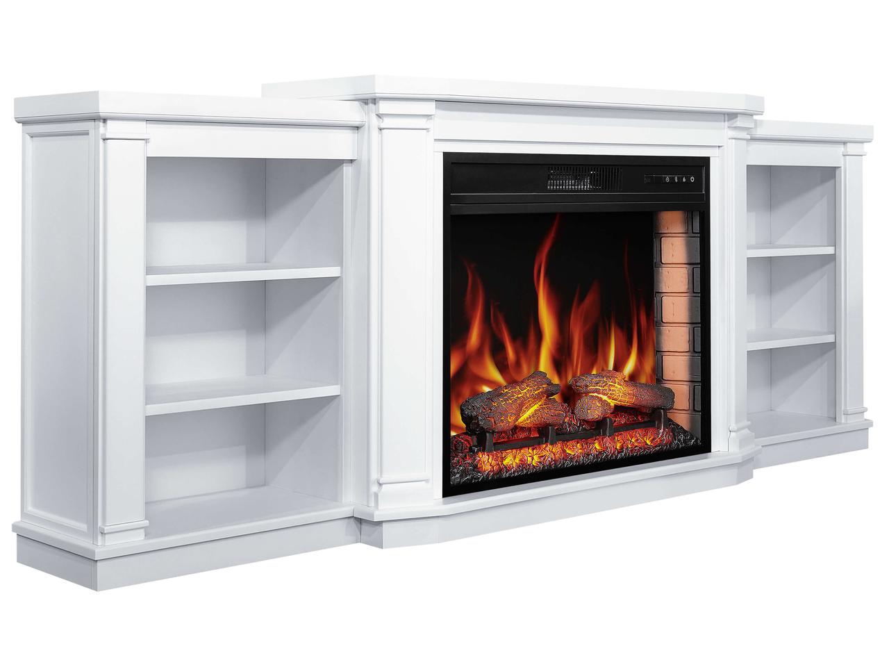 Камінокомплект ArtiFlame Parliament AF28S білий з обігрівом і звуком горіння вогню