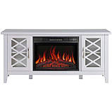 Камінокомплект ArtiFlame Odessa AF23S білий з обігрівом і звуком горіння вогню, фото 2