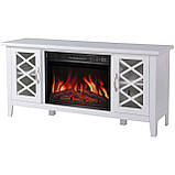 Камінокомплект ArtiFlame Odessa AF23S білий з обігрівом і звуком горіння вогню, фото 3