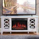 Камінокомплект ArtiFlame Odessa AF23S білий з обігрівом і звуком горіння вогню, фото 6