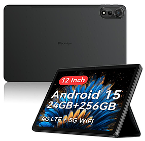 Планшет Blackview MEGA 2 Grey 4G 8/256GB 12дюймів 9000mAh Android 15 чохол+скло+стилус