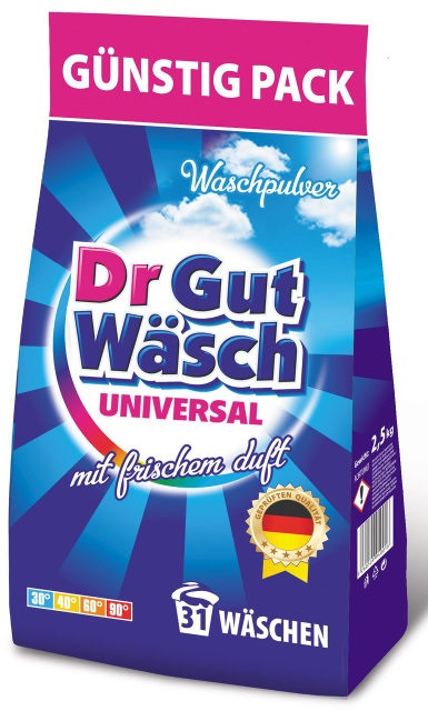 Порошок для прання універсальний Dr Gut Wasch Universal 2,5 кг 31 прань