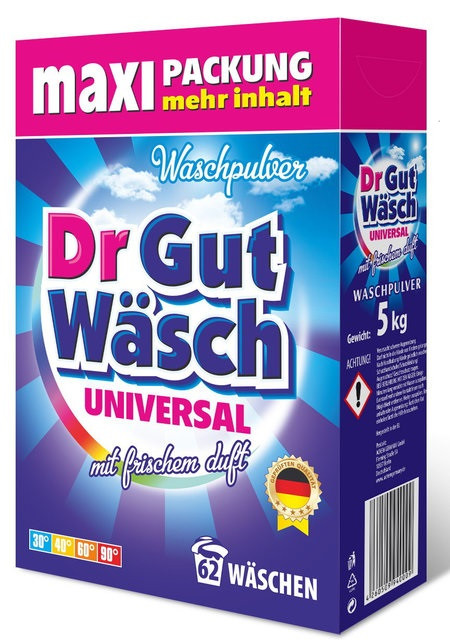 Порошок для прання універсальний Dr Gut Wasch Universal 5 кг 62 прань