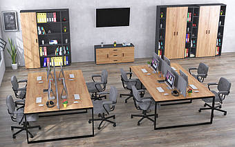 Стіл на 4 місця 240х140 см ND4-240 ніжки метал чорний TM Loft design, фото 5