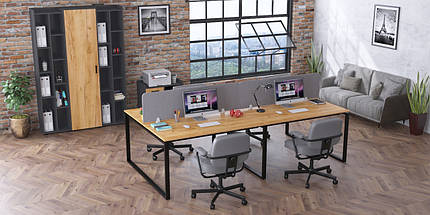 Стіл на 4 місця 240х140 см ND4-240 ніжки метал чорний TM Loft design, фото 6