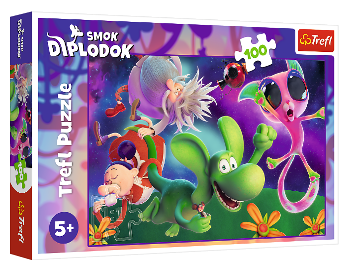 Пазли Дракон і друзі. Smok Diplodok. Diplodocus Dragon and friends (100 ел.) 16486 (Trefl)