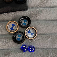 Нарди скляні з деревом BMW 60×30×6см подарунокві, фото 8