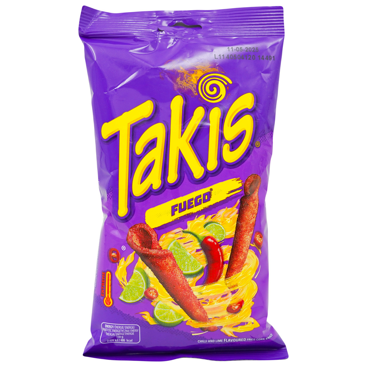Чіпси кукурудзяні чілі та лайм Fuego TAKIS 100 г