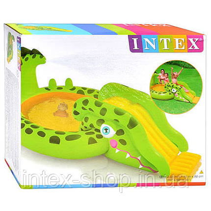 Надувний ігровий центр басейн Крокодил з гіркою Intex Gator Play Center, арт. 57132 NP/EP, фото 2