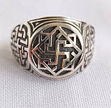 Перстень "Валькірія 2" з чорнінням (без чорніння) срібло 925 проба, фото 2