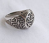 Перстень "Валькірія 2" з чорнінням (без чорніння) срібло 925 проба, фото 4