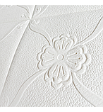 Самоклеюча 3D панель біла Фіалка 700x700x5.5мм (374), фото 3