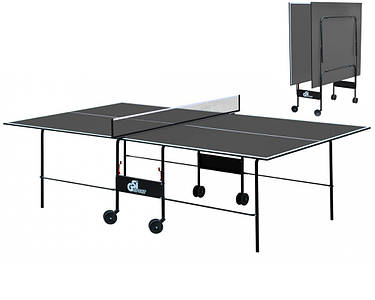 Стіл тенісний GSI-sport Athletic Light складаний пінг-понг для приміщень 274 × 152,5 × 76 см, Графіт