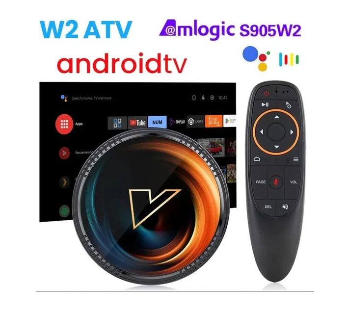 Тв-приставка Smart TV Box Android Vontar W2 ATV 4/64 Голос 4K HDR