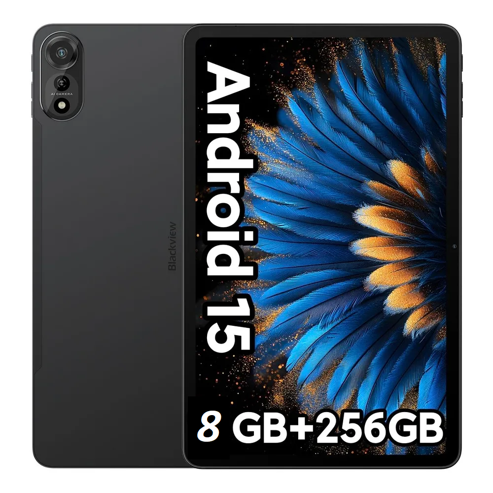 Планшет Blackview MEGA 2 Grey 8/256GB 4G 9000mAh 12 дюймів Android 15 + чохол, скло, стілус