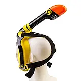 Маска повнолицьова Scorpena Swim yellow розмір ML 03062, фото 4