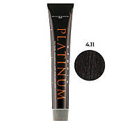 Професійна стійка крем-фарба для волосся Hipertin Platinum 4.11 попелясто-каштановий інтенсивний 60 мл