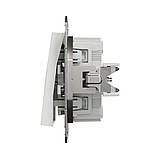 Вимикач одноклавішний перехресний Шнайдер Асфора білий EPH0570121, фото 4