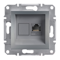 Розетка комп'ютерна RJ45 cat5e UTP Шнайдер Асфора Сталь EPH4300162