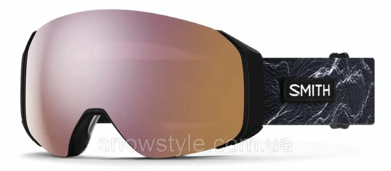 Гірськолижна маска Smith 4D MAG S Hadley Hammer 2 Лінзи ChromaPop Everyday Rose Gold/Storm Rose Flash, фото 1