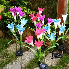 Вуличний Садовий ліхтар на сонячній батареї Лілія 74 см