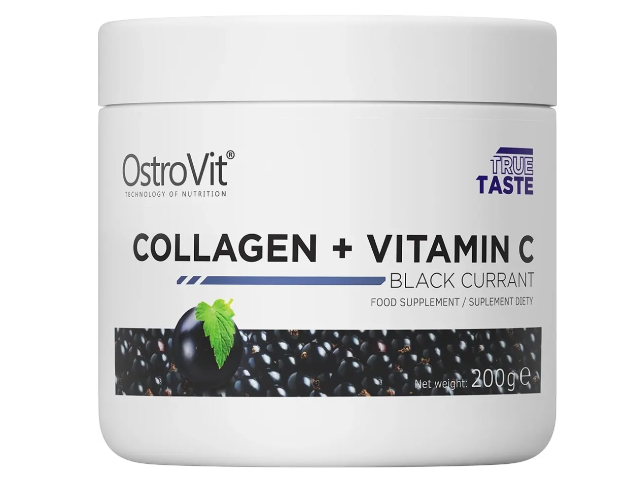 Колаген з вітаміном C OstroVit Collagen + Vitamin C Чорна Смородина 200 г