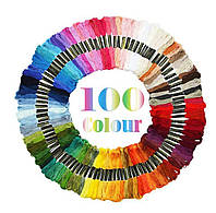 Муліне набір 100 шт, різні кольори, нитки для вишивання