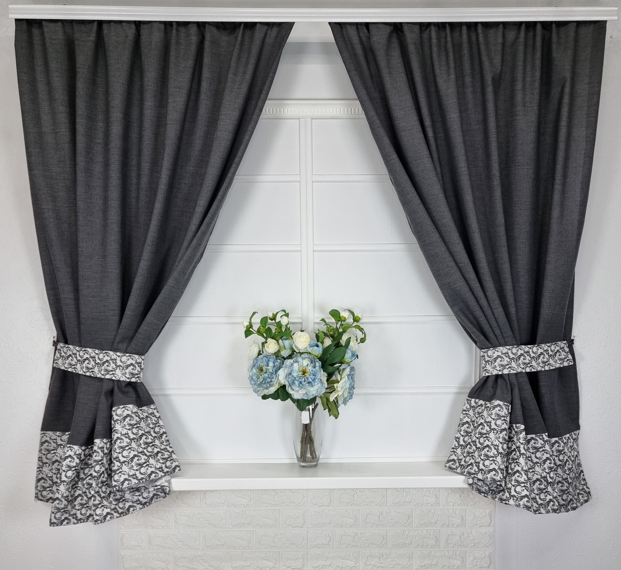 Кухонний комплект штор "Орфей" Графіт