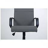 Крісло Фаворит Пластик на механізмі гойдання Шкірзам сірий, фото 8