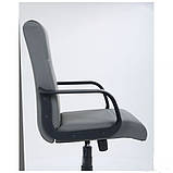 Крісло Фаворит Пластик на механізмі гойдання Шкірзам сірий, фото 9