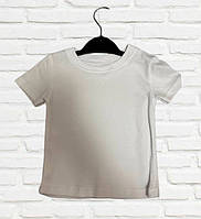 Детская футболка однотонная белая (турецкий трикотаж), No Brend, цвет белый, размер 1-10 лет