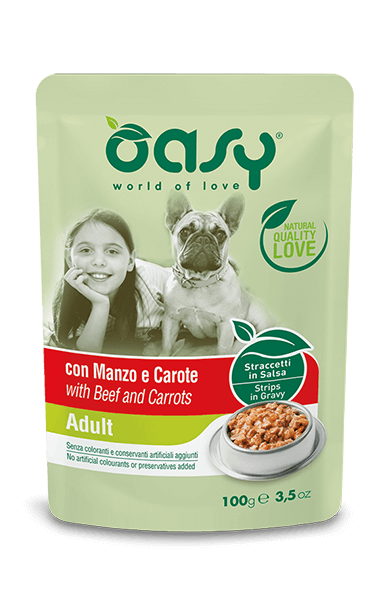 Вологий корм для собак Oasy One Animal Protein Adult яловичина та морква 22 шт 100 гр