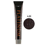 Професійна стійка крем-фарба для волосся Hipertin Platinum 4.35 шатен золотисто-червоний 60 мл