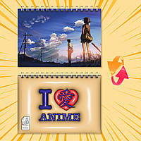 Блокнот А6 на пружині в клітинку 48 арк. 5 Centimeters Per Second / 5 сантиметрів за секунду