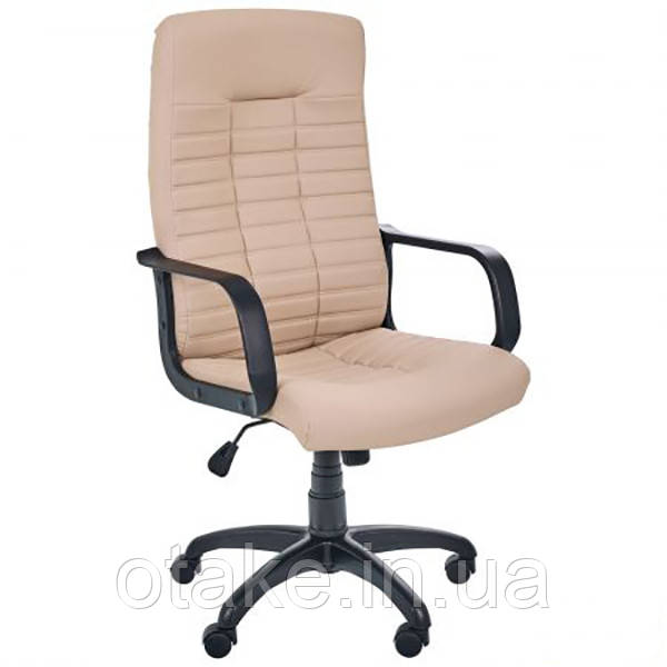Крісло Атлет PL Tilt Шкірзам бежевий, фото 1