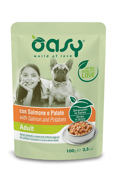 Вологий корм для собак Oasy One Animal Protein Adult лосось та картопля 22 шт 100 гр